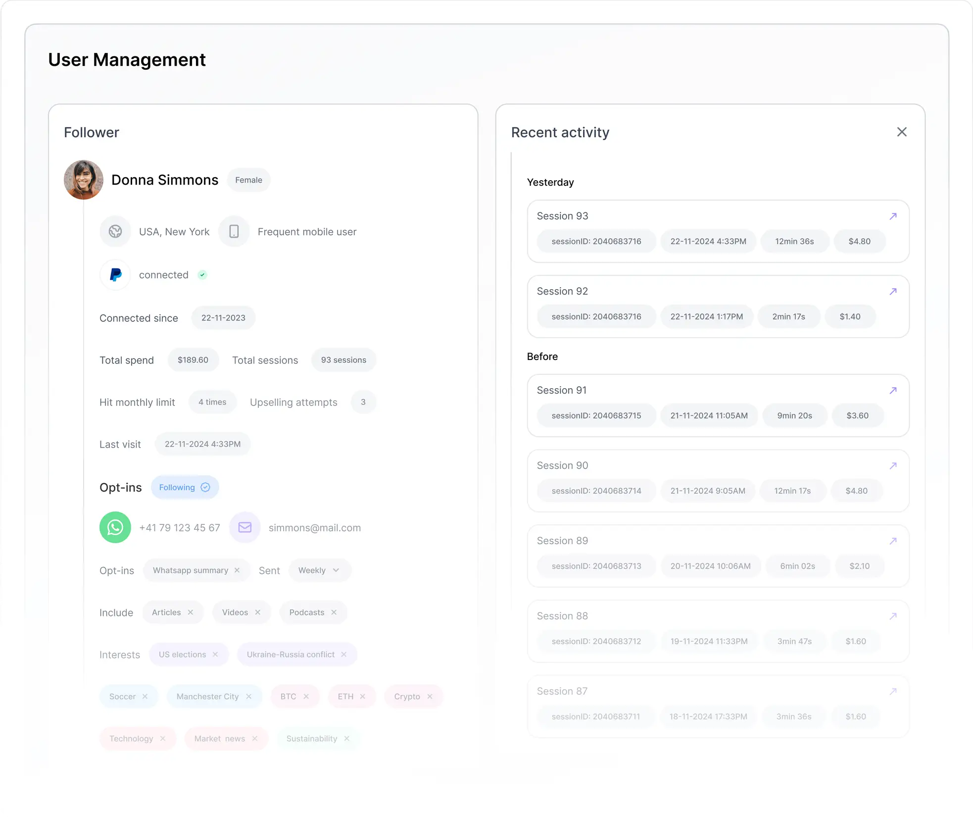 User management